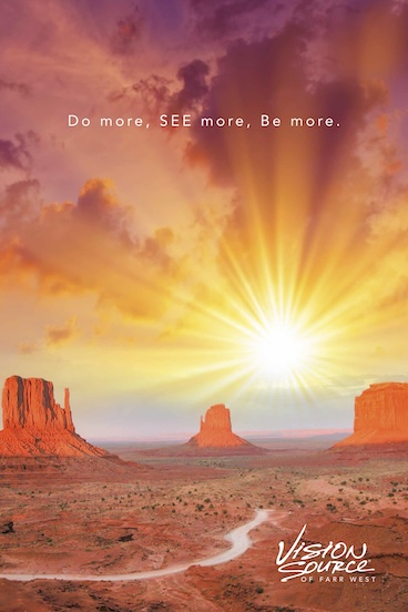 "Do more, be more, see more" text, over a spring backdrop