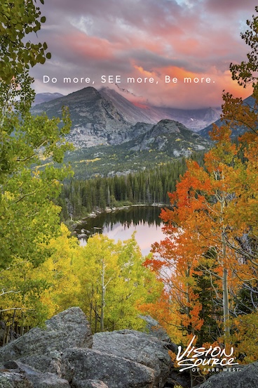 Scenic Fall Landscape with autumn colors against a mountain